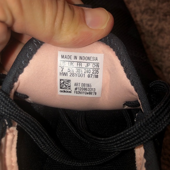 NWT Adidas Cloudfoam Pure Carbon Black Womens Size 7 Running Training Shoes - Picture 8 of 8